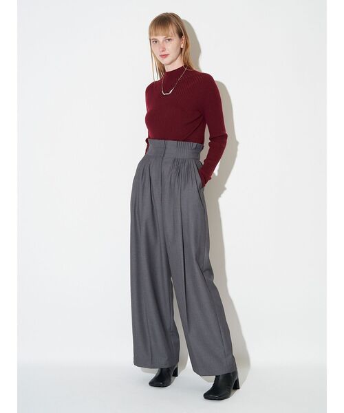 ELENDEEK（エレンディーク）の「ウエストピンタックパンツ（その他パンツ・レディース・ブラック/グレー・01/02）」の5枚目の写真