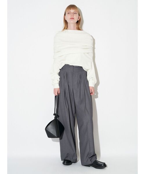 ELENDEEK（エレンディーク）の「ウエストピンタックパンツ（その他パンツ・レディース・ブラック/グレー・01/02）」の7枚目の写真