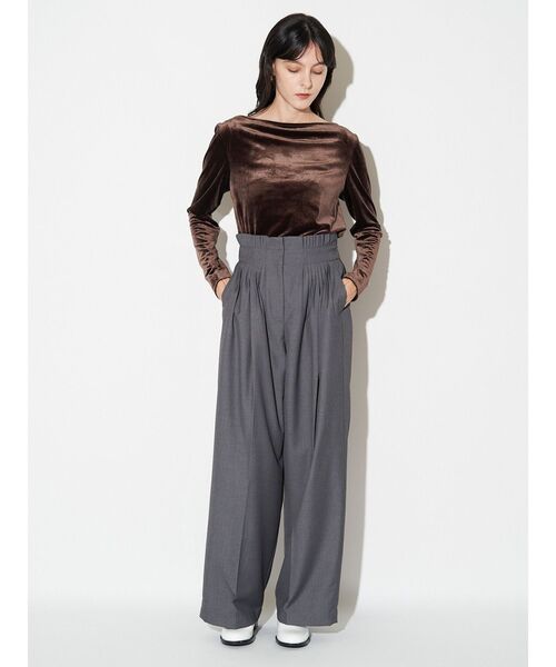 ELENDEEK（エレンディーク）の「ウエストピンタックパンツ（その他パンツ・レディース・ブラック/グレー・01/02）」の11枚目の写真