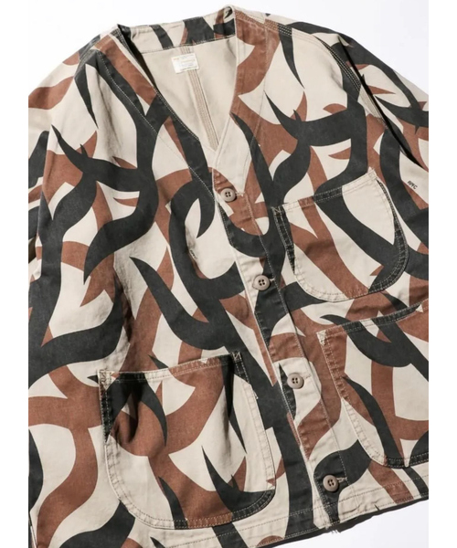 PENNEYS(ぺニーズ)の「【PENNEY'S 】PRINTED ENGINEER JACKET/ミリタリー/ワークジャケット【WEB限定】(ノーカラージャケット・メンズ・カーキ/グリーン/ブラック・M/L)」の13枚目の写真