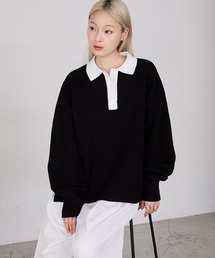 forksy.（フォルクシー）の「【forksy.】【セットアップ対応】スウェットライクラガーニットプルオーバー（ニット/セーター・レディース）」