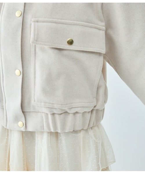 PEACH JOHN（ピーチジョン）の「エコファーカラーショートブルゾン（ブルゾン・レディース・アイボリー/ブラック・SMALL/MEDIUM）」の18枚目の写真