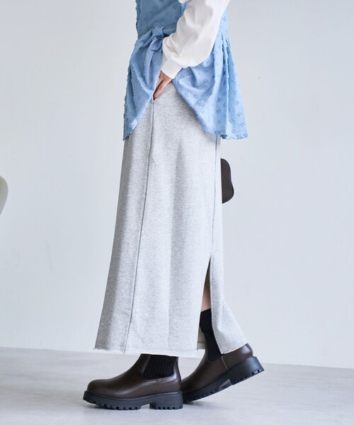 coen（コーエン）の「裏毛ナロースカート（スカート・レディース・ブラック/ナチュラル/ライトグレー/ダークブラウン・M/L）」の12枚目の写真