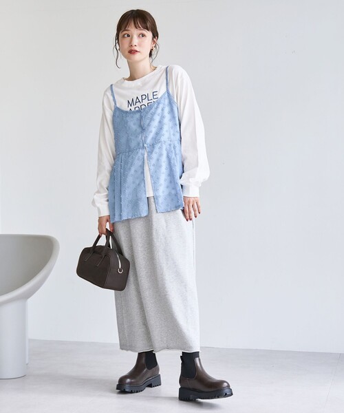 coen（コーエン）の「裏毛ナロースカート（スカート・レディース・ブラック/ナチュラル/ライトグレー/ダークブラウン・M/L）」の14枚目の写真