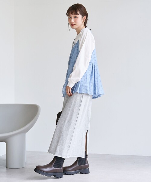 coen（コーエン）の「裏毛ナロースカート（スカート・レディース・ブラック/ナチュラル/ライトグレー/ダークブラウン・M/L）」の15枚目の写真