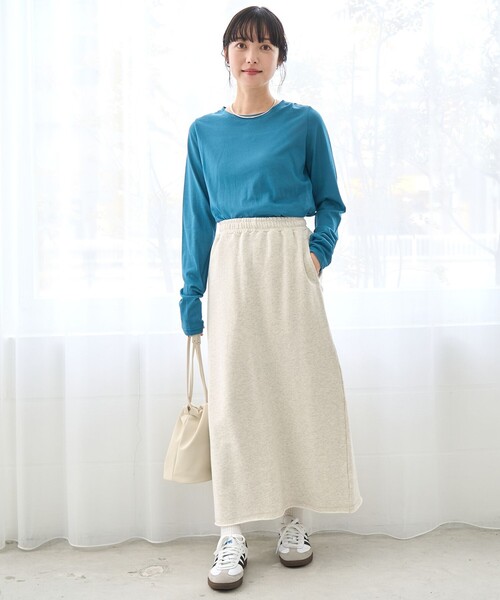 coen（コーエン）の「裏毛ナロースカート（スカート・レディース・ブラック/ナチュラル/ライトグレー/ダークブラウン・M/L）」の17枚目の写真