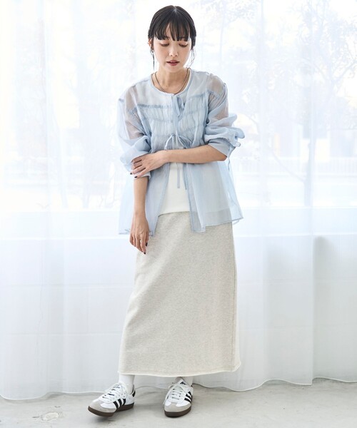 coen（コーエン）の「裏毛ナロースカート（スカート・レディース・ブラック/ナチュラル/ライトグレー/ダークブラウン・M/L）」の22枚目の写真