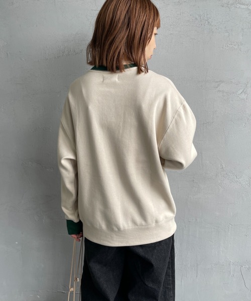 TODAYFUL オーバーサイズ クルーネック スウェット アイボリー TOWN CRAFT/タウンクラフト・THE FOX/ザフォックス] 別注 ドローコード