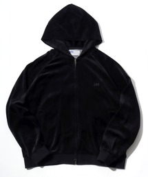 Lee（リー）の「2025AW Lee/リー VELOR ZIP UP HOODIE JACKET ベロア ワンポイントロゴ刺繍 フルジップパーカー（パーカー・レディース）」