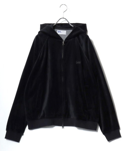 Lee（リー）の「2025AW Lee/リー VELOR ZIP UP HOODIE JACKET ベロア ワンポイントロゴ刺繍 フルジップパーカー（パーカー・メンズ・ブラック/ワイン・L/M）」の7枚目の写真
