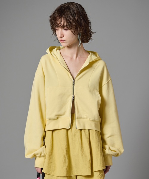 NON TOKYO(ノントーキョー)の「NYLON HOOD ZIP-UP PARKER(パーカー・レディース・イエロー/ネイビー/グレー・2/1)」の3枚目の写真