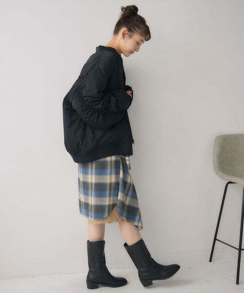 RETRO GIRL（レトロガール）の「ルーズMA-1（MA-1・レディース・ダークグリーン/ブラック/ライトグレー・FREE）」の17枚目の写真