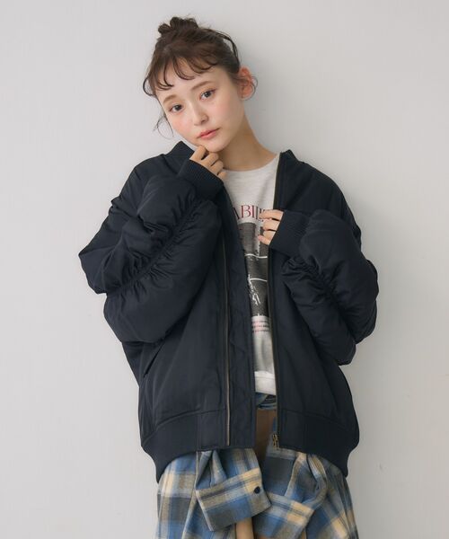 RETRO GIRL（レトロガール）の「ルーズMA-1（MA-1・レディース・ダークグリーン/ブラック/ライトグレー・FREE）」の20枚目の写真