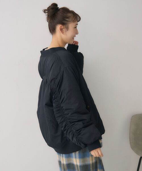 RETRO GIRL（レトロガール）の「ルーズMA-1（MA-1・レディース・ダークグリーン/ブラック/ライトグレー・FREE）」の21枚目の写真