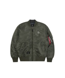 AAPE BY A BATHING APE(G[GCvoCAxCVOGCv)AAPE NOW × ALPHA INDUSTRIES MA-1 BOMBER JACKET(~^[WPbg)