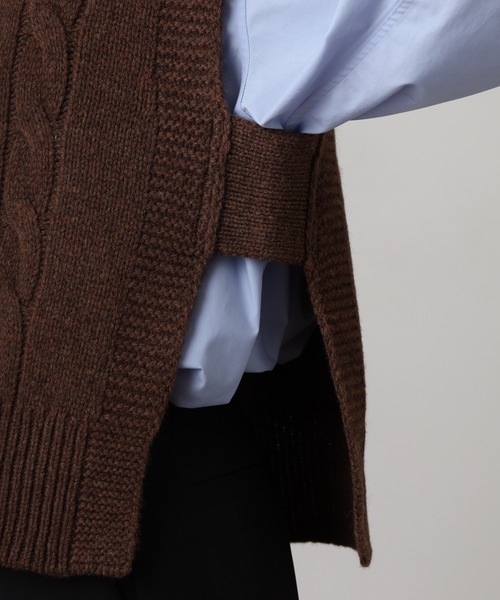 セール】シェットランドウール サイドオープン ニットベスト（ベスト