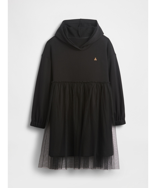 GAP（ギャップ）の「オーバーサイズ ミックスメディア パーカーワンピース（ワンピース・キッズ・ベージュ/アイボリー/ブラック・160cm/150cm/140cm/130cm/120cm/110cm）」の6枚目の写真