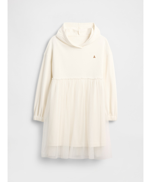 GAP（ギャップ）の「オーバーサイズ ミックスメディア パーカーワンピース（ワンピース・キッズ・ベージュ/アイボリー/ブラック・160cm/150cm/140cm/130cm/120cm/110cm）」の7枚目の写真