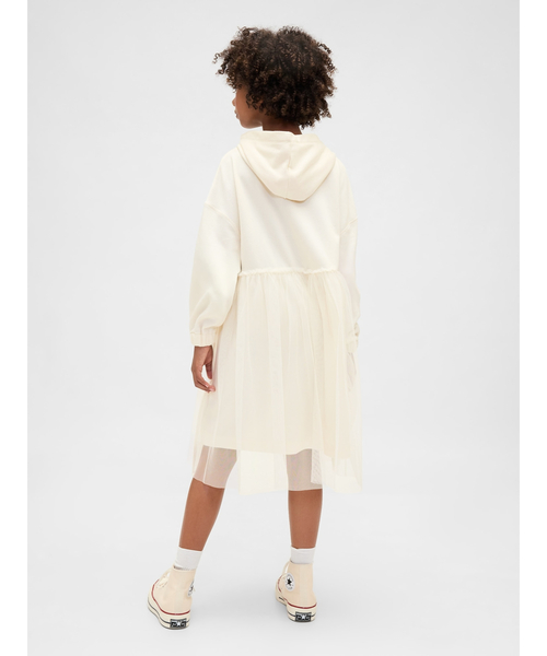 GAP（ギャップ）の「オーバーサイズ ミックスメディア パーカーワンピース（ワンピース・キッズ・ベージュ/アイボリー/ブラック・160cm/150cm/140cm/130cm/120cm/110cm）」の10枚目の写真