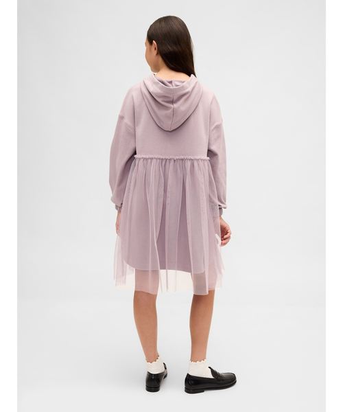 GAP（ギャップ）の「オーバーサイズ ミックスメディア パーカーワンピース（ワンピース・キッズ・ベージュ/アイボリー/ブラック・160cm/150cm/140cm/130cm/120cm/110cm）」の11枚目の写真