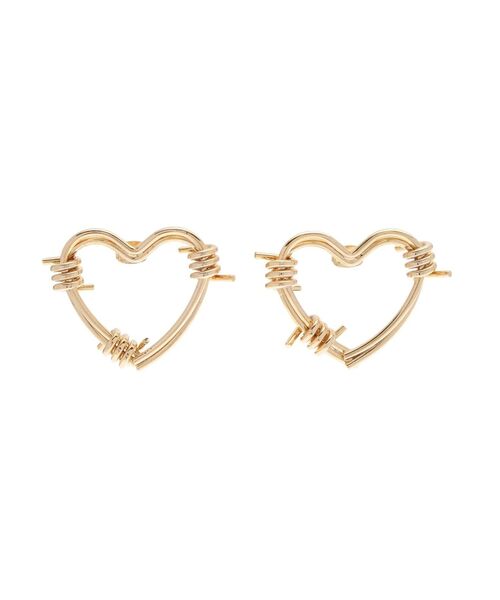 EVRIS（エヴリス）の「HEART MOTIF HOOP ピアス（ピアス（両耳用）・レディース・シルバー/ゴールド・FREE）」の3枚目の写真