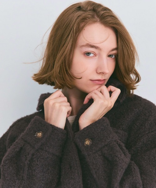 coca（coca）（コカ）の「プードルボアジャケット（ブルゾン・レディース・ホワイト/ブラウン・S/M/L）」の17枚目の写真