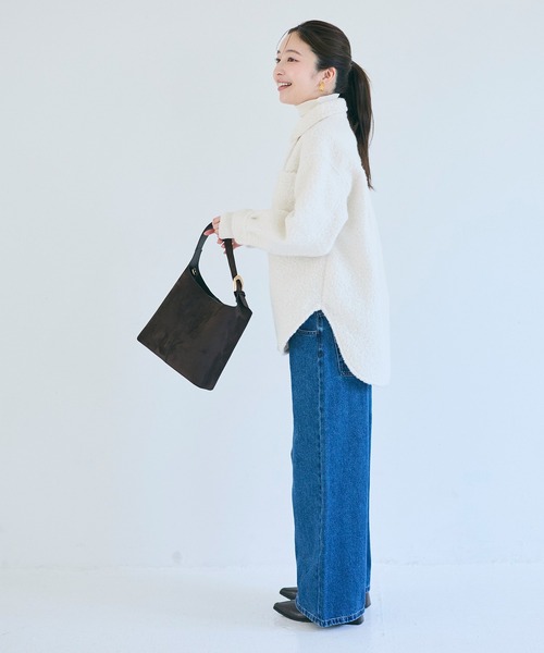 coca（coca）（コカ）の「プードルボアジャケット（ブルゾン・レディース・ホワイト/ブラウン・S/M/L）」の19枚目の写真