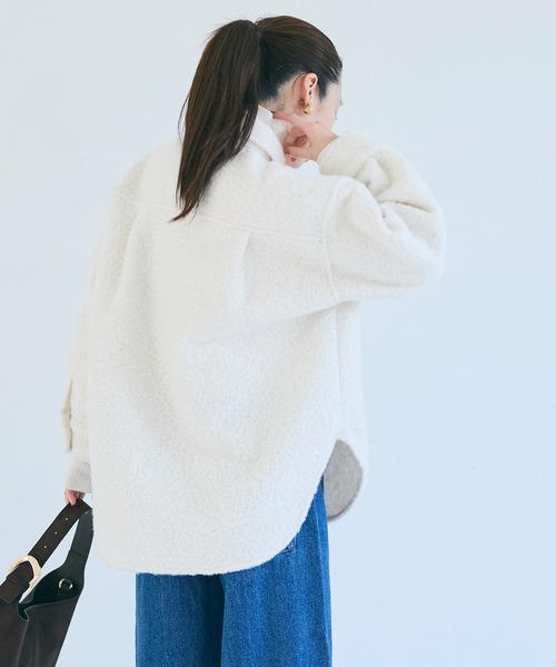 coca（coca）（コカ）の「プードルボアジャケット（ブルゾン・レディース・ホワイト/ブラウン・S/M/L）」の20枚目の写真