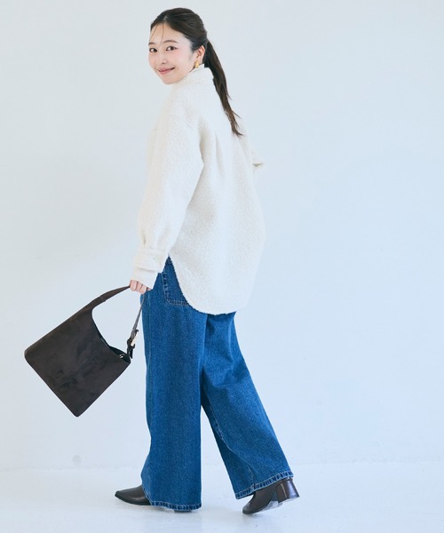 coca（coca）（コカ）の「プードルボアジャケット（ブルゾン・レディース・ホワイト/ブラウン・S/M/L）」の22枚目の写真
