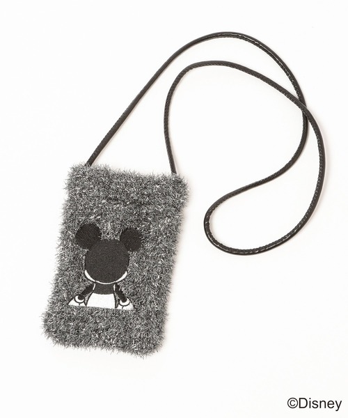 Disney（ディズニー）の「【MICKEY(ミッキー) 】ラメスマホショルダー（ショルダーバッグ・レディース・ブラック/シルバー・FREE）」の4枚目の写真