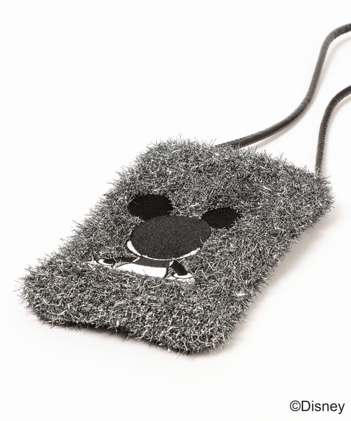 Disney（ディズニー）の「【MICKEY(ミッキー) 】ラメスマホショルダー（ショルダーバッグ・レディース・ブラック/シルバー・FREE）」の11枚目の写真