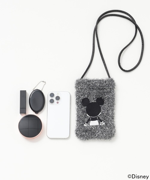 ミッキさん専用♡YENN O/WHT ショルダーバッグ MICKEY(ミッキー) 】ラメスマホショルダー（ショルダーバッグ