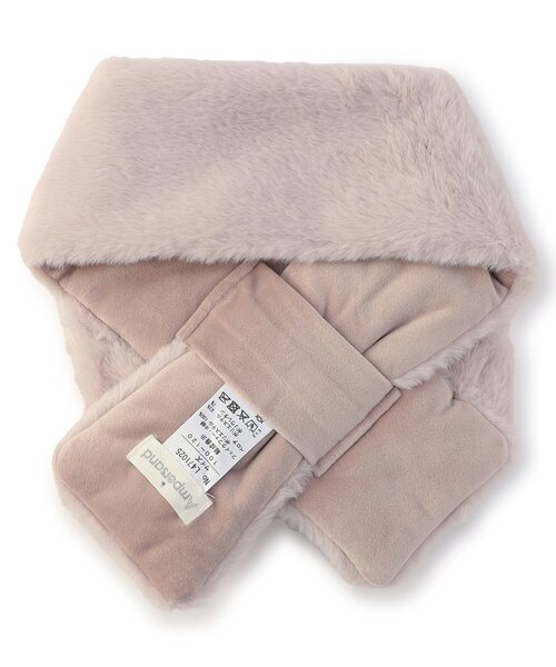 Ampersand（アンパサンド）の「【ジュニア対応】ふわもちパールリボンマフラー（マフラー・キッズ・アイボリー/ベージュ/ラベンダー・120/140）」の6枚目の写真