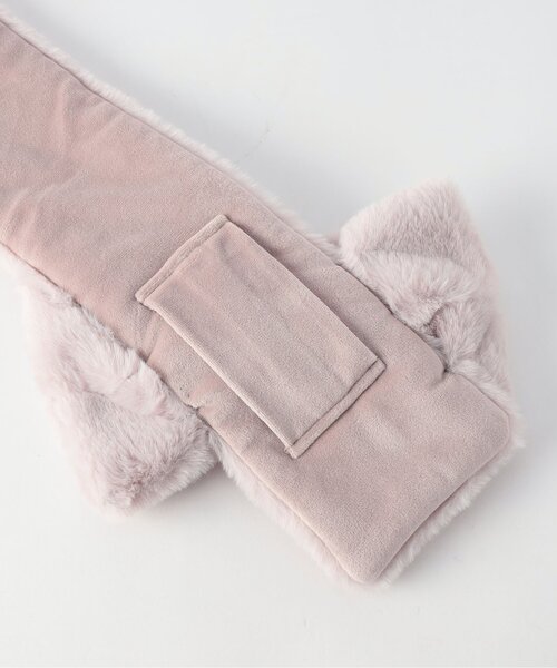 Ampersand（アンパサンド）の「【ジュニア対応】ふわもちパールリボンマフラー（マフラー・キッズ・アイボリー/ベージュ/ラベンダー・120/140）」の8枚目の写真