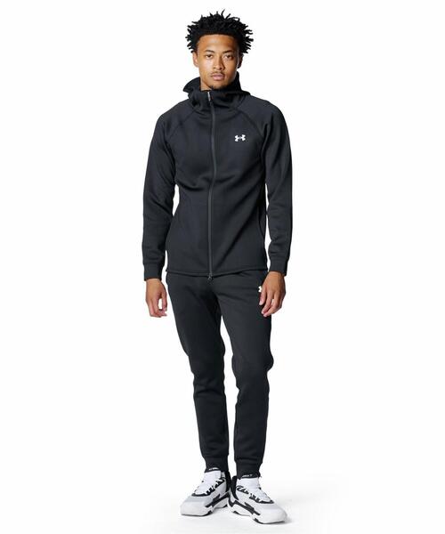 UNDER ARMOUR（アンダーアーマー）の「UAロングショット アーマーニット ジャケット（バスケットボール/メンズ）（ジャージ・メンズ・ブラック・2XL/M/S/XL/L）」の3枚目の写真