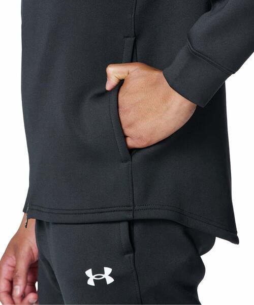 UNDER ARMOUR（アンダーアーマー）の「UAロングショット アーマーニット ジャケット（バスケットボール/メンズ）（ジャージ・メンズ・ブラック・2XL/M/S/XL/L）」の6枚目の写真