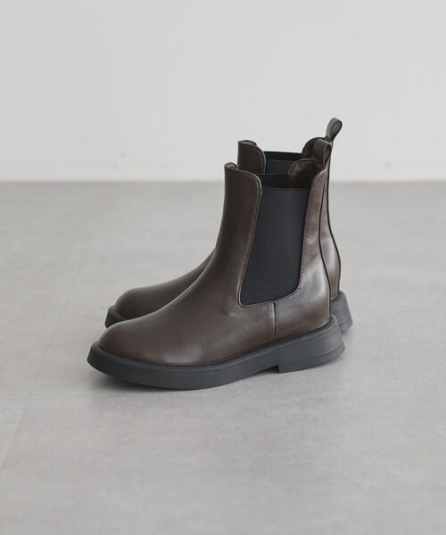 GARAGE OF GOOD CLOTHING（ガレージオブグッドクロージング）の「インヒールサイドゴアブーツ（ブーツ・レディース・ブラック/ブラウン・L/M/S）」の2枚目の写真
