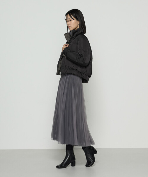 COMME CA（コムサ）の「ドビーガンクラブチェック リバーシブルショートダウンブルゾン（ダウンジャケット/コート・レディース・ブラウン系その他/グレー系その他・11号/9号）」の13枚目の写真