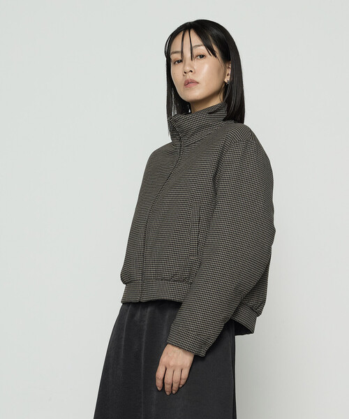 COMME CA（コムサ）の「ドビーガンクラブチェック リバーシブルショートダウンブルゾン（ダウンジャケット/コート・レディース・ブラウン系その他/グレー系その他・11号/9号）」の18枚目の写真