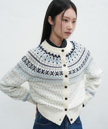 GENERAL IDEA | wool fair isle cardigan ノルディック柄ラグラン袖カーディガン(カーディガン/ボレロ)