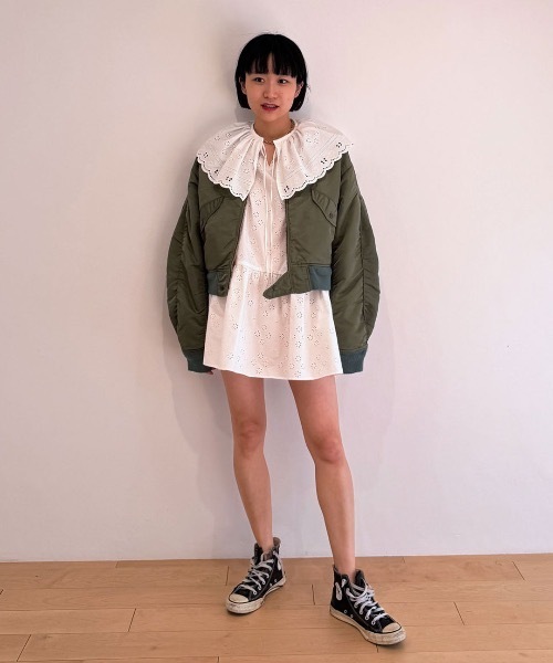 HOLIDAY(ホリデイ)の「L-2B FLIGHT JACKET フライトジャケット(MA-1・レディース・ネイビー/カーキ・ONE SIZE)」の11枚目の写真