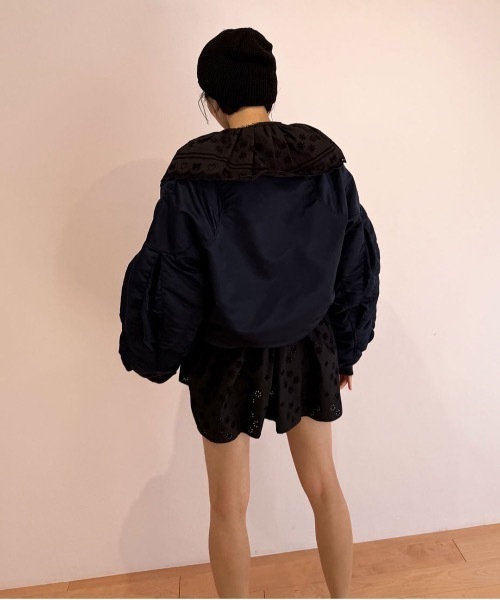HOLIDAY(ホリデイ)の「L-2B FLIGHT JACKET フライトジャケット(MA-1・レディース・ネイビー/カーキ・ONE SIZE)」の19枚目の写真