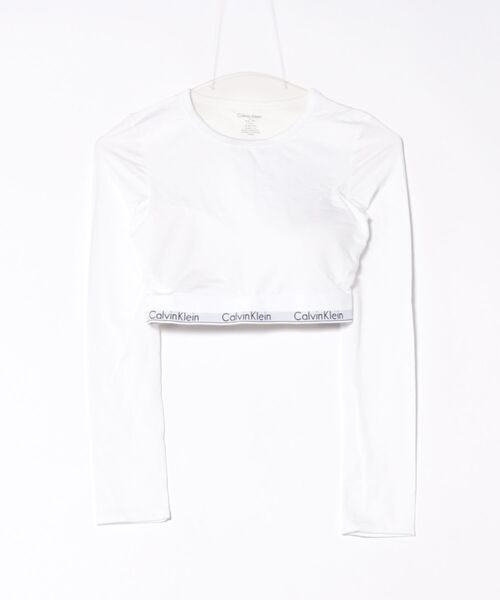 Calvin Klein Underwear(カルバンクラインアンダーウェア)の「CALVIN KLEIN UNDERWEAR/カルバン クライン アンダーウェア/L/S BRALETTE 長袖Tシャツブラレット(インナーウェア/肌着・レディース・ホワイト・S/M)」の3枚目の写真