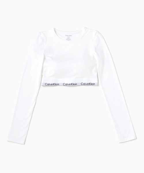 Calvin Klein Underwear(カルバンクラインアンダーウェア)の「CALVIN KLEIN UNDERWEAR/カルバン クライン アンダーウェア/L/S BRALETTE 長袖Tシャツブラレット(インナーウェア/肌着・レディース・ホワイト・S/M)」の2枚目の写真