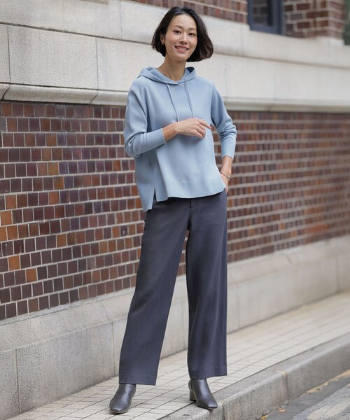 J.PRESS(ジェイプレス)の「2way thermo サキソニー ストレート パンツ(その他パンツ・レディース・グレー系/ブラック系3/ネイビー系・T17/T15/T13)」の20枚目の写真