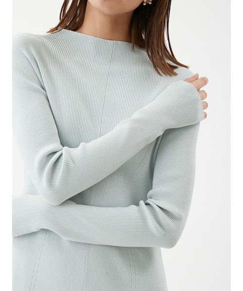 Mila Owen（ミラオーウェン）の「マルチWAYオフショルダーリブニットワンピース（ワンピース・レディース・イエロー/モカ/ブラック/ライトブルー・0/1）」の11枚目の写真