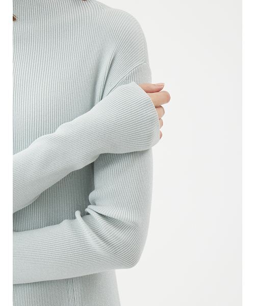 Mila Owen（ミラオーウェン）の「マルチWAYオフショルダーリブニットワンピース（ワンピース・レディース・イエロー/モカ/ブラック/ライトブルー・0/1）」の12枚目の写真