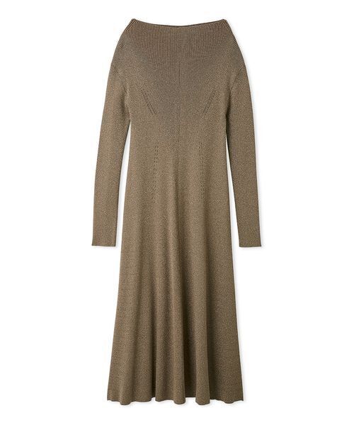 マルチWAY　オフショルダー　リブニットワンピース　ラメニット マルチWAYオフショルダーリブニットワンピース（ワンピース）｜Mila