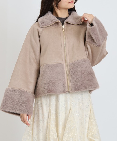 セール】フェイクムートンショートアウタート（ムートンコート