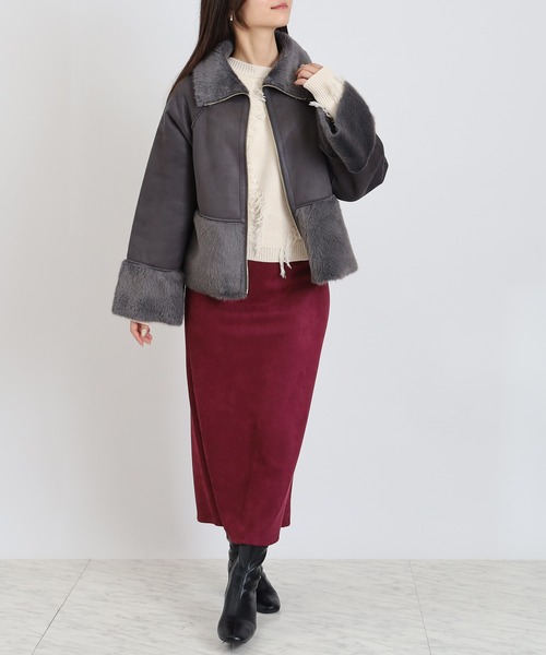 セール】フェイクムートンショートアウタート（ムートンコート